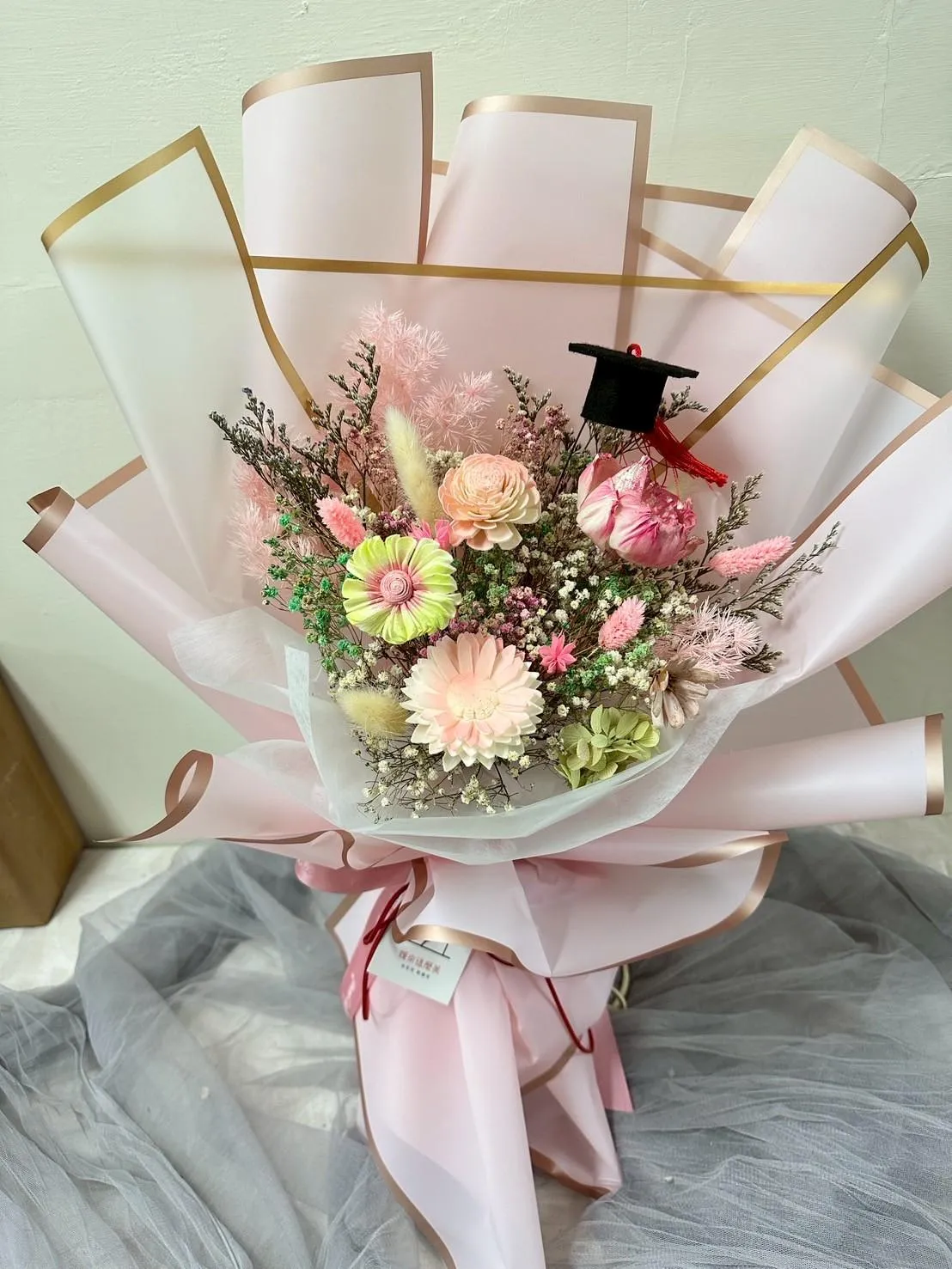 畢業牌乾燥花束