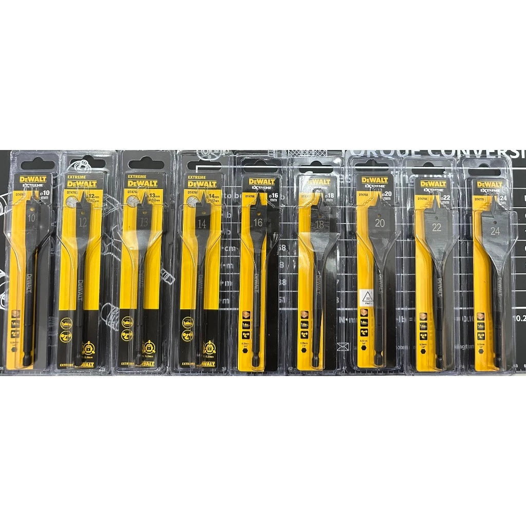 得偉 DEWALT 木工六角柄快速扁鑽 BIT 起子頭DT4762~DT4778 / 10mm~40mm