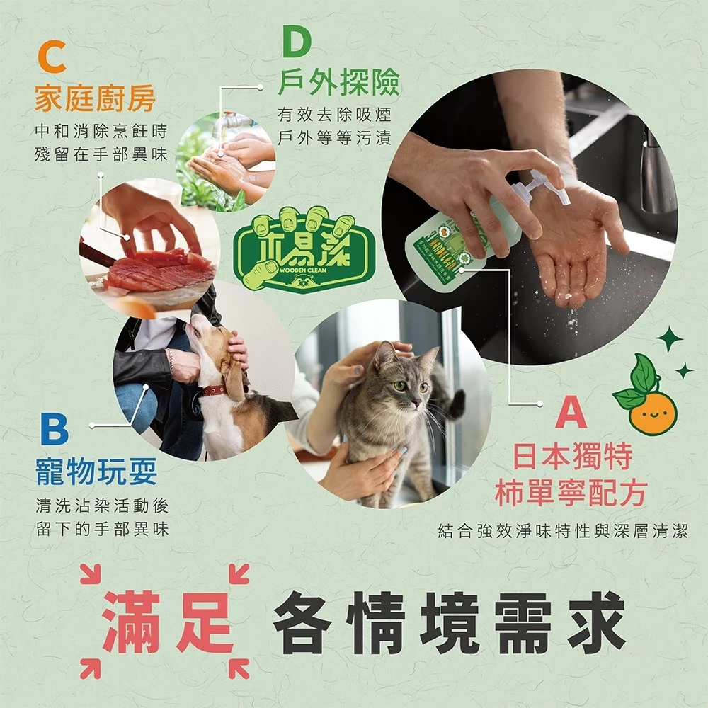 木易潔 多功能淨味洗手膏200ml-天然 溫和 環保 家庭必備 油垢 油汙 戶外 露營 廚房 家用 餐飲業 職人專用