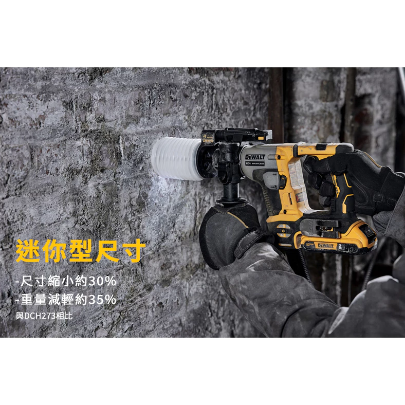 DEWALT得偉 原廠公司貨(含稅) 20V Max鋰電無碳刷四溝二用鎚鑽 DCH172 電槌 鎚鑽 電鑽