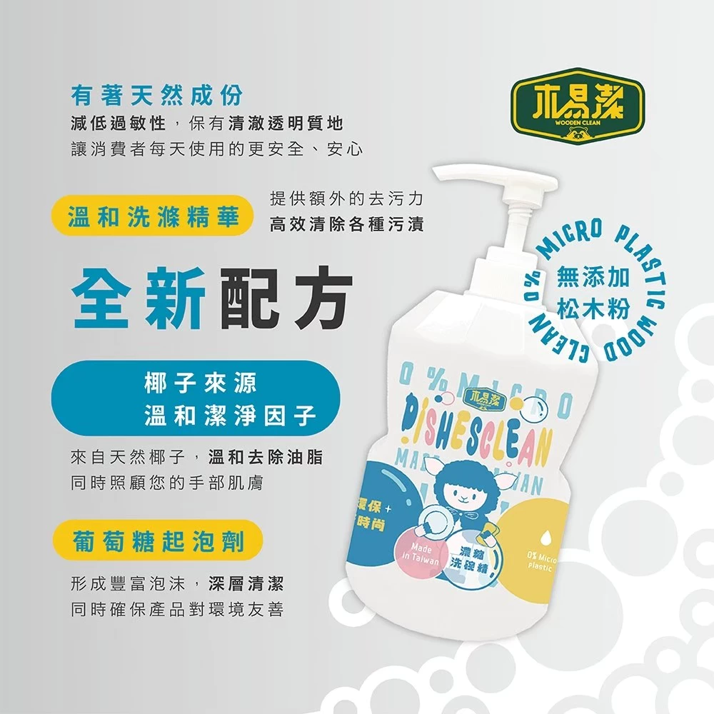 木易潔 濃縮洗碗精天然 環保 家庭必備 廚房 家用 餐飲業 洗碗精 1000ml 2000ml