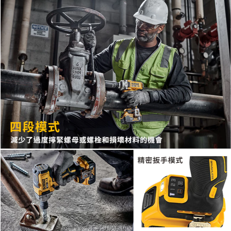 DEWALT得偉 原廠公司貨(含稅) 無碳刷中扭型衝擊扳手DCF891P2 / 20V MAX (18V)